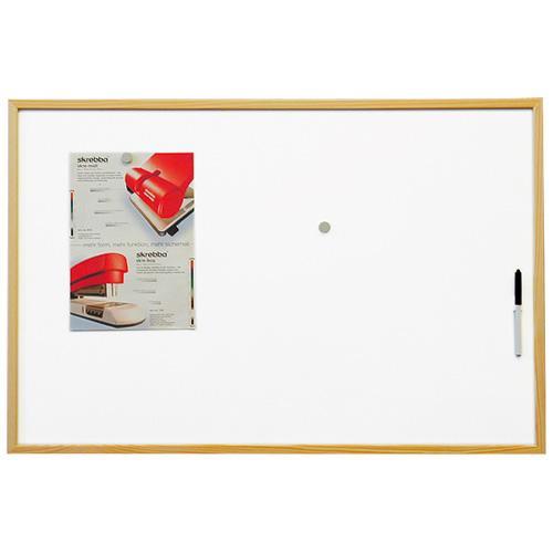 Magnetická tabule 60 x 40 cm s lakovaným povrchem v dřevěném rámu - DI-BSTCO4060W