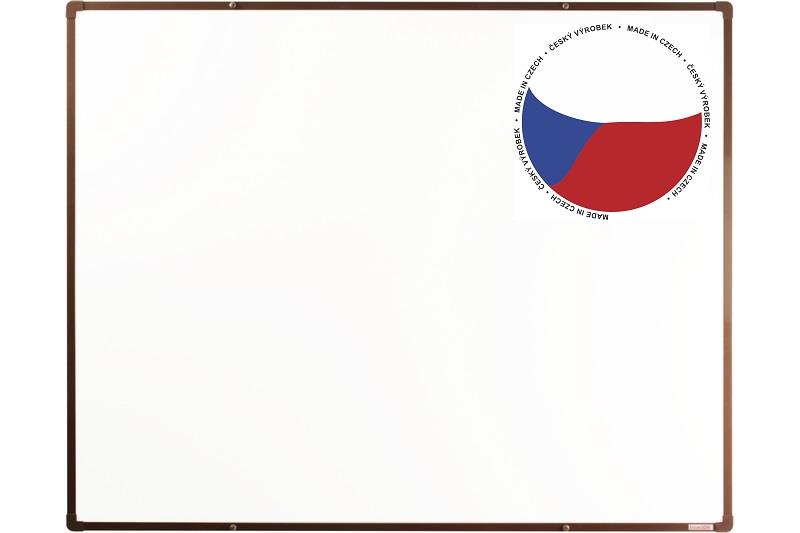 Bílá keramická tabule boardOK 150x120 - hnědá