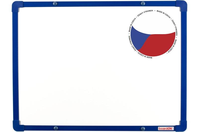 Bílá keramická tabule boardOK 60x45 - modrá