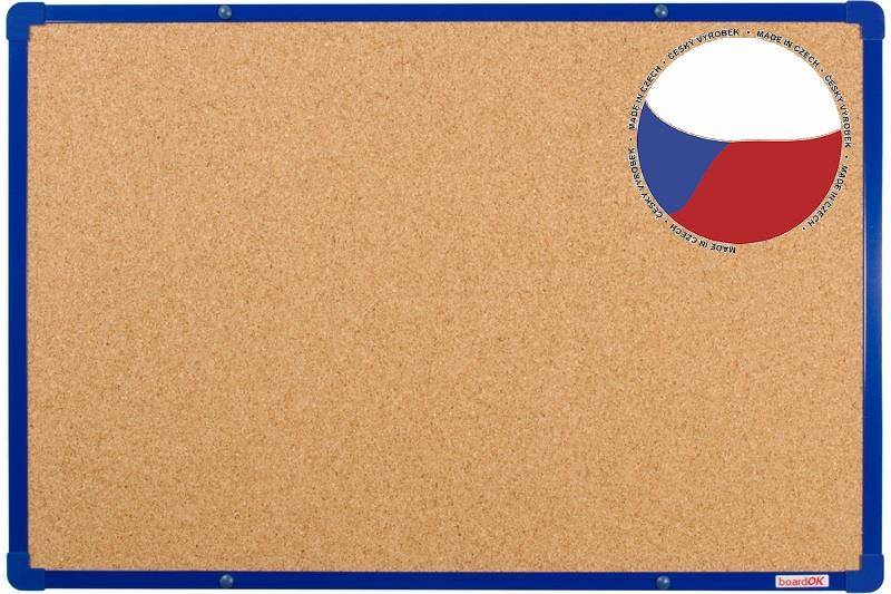 Korková nástěnka boardOK 90x60 - modrá