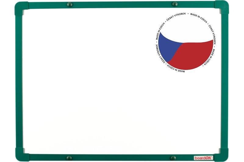 Bílá keramická tabule boardOK 60x45 - zelená