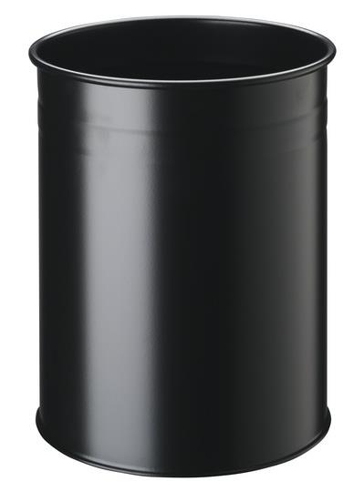DURABLE Odpadkový koš kovový kulatý 15 D, černý